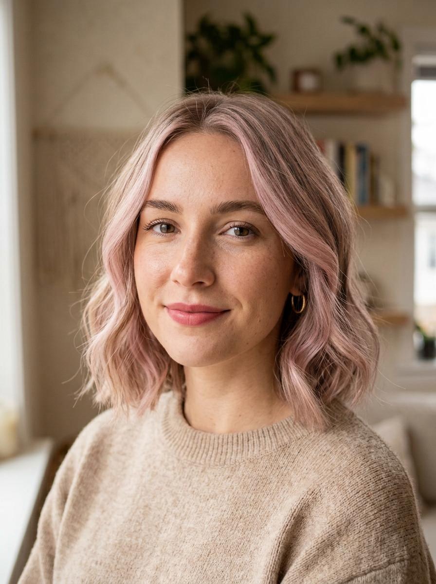 Feine rosa Babylights - pinke Strähnen Idee
